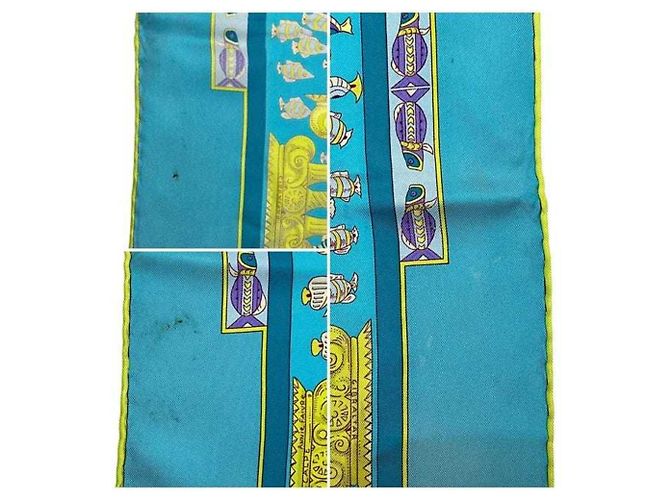 Sciarpa Hermès Carré 90 in azzurro chiaro Blu chiaro - vista 11