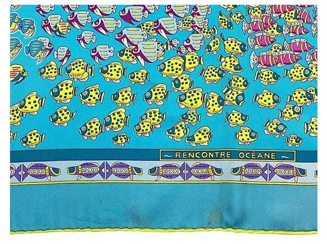 Sciarpa Hermès Carré 90 in azzurro chiaro Blu chiaro - vista 4