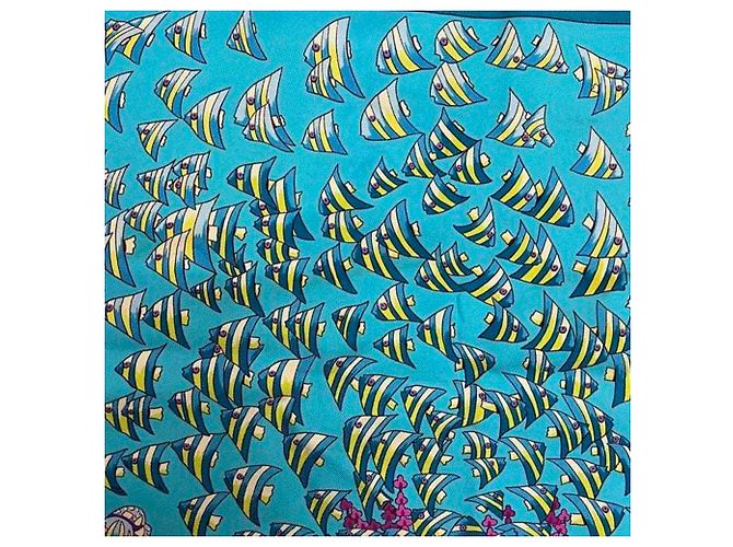 Sciarpa Hermès Carré 90 in azzurro chiaro Blu chiaro - vista 6