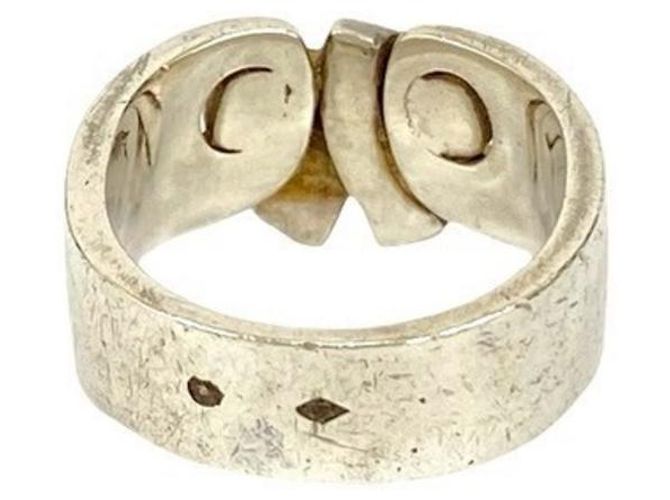 Ring Hermès Anello HERMES in ruggine con motivo a nastro Argento - vista 6