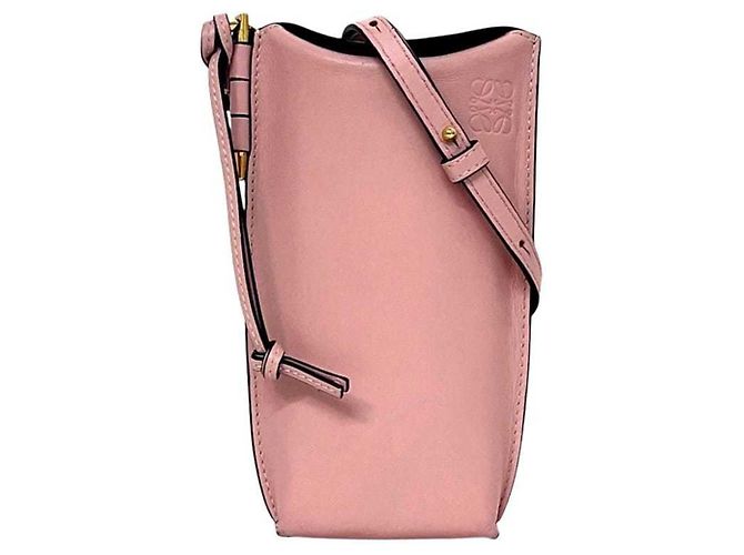 Borsa Loewe Gate in pelle rosa - vista 2