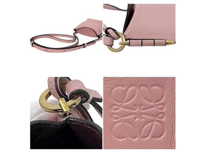 Borsa Loewe Gate in pelle rosa - vista 4