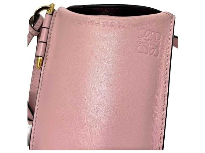 Borsa Loewe Gate in pelle rosa - vista 8
