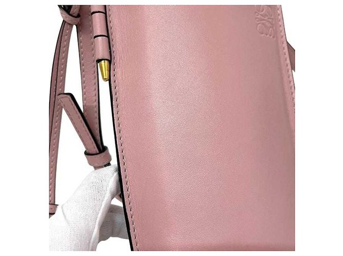 Borsa Loewe Gate in pelle rosa - vista 9
