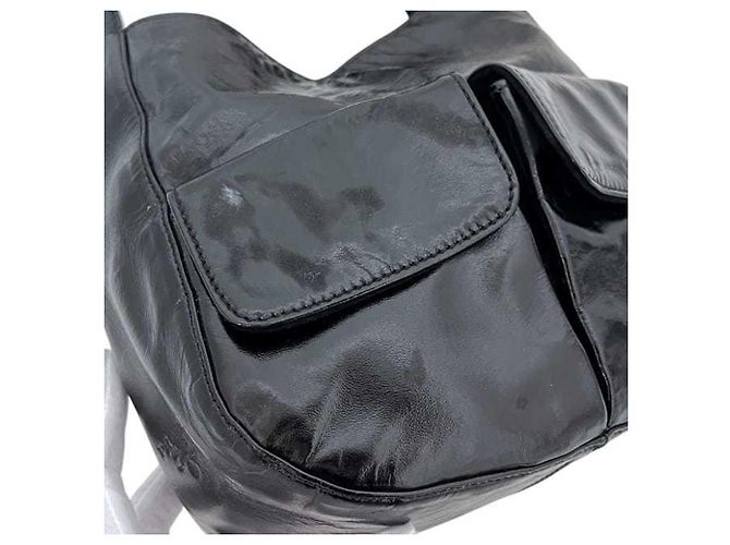 Schwarze lackleder Tote Bag von Prada - Ansicht 4