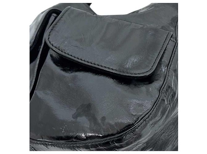 Schwarze lackleder Tote Bag von Prada - Ansicht 5