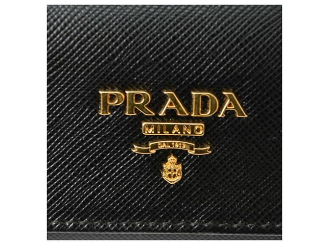 Prada Black Saffiano Leather 6-Ring Key Case - view 4
