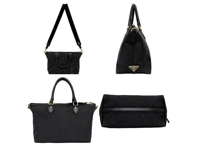 Borsa a Spalla e Tote 2 in 1 Prada Nero - vista 3