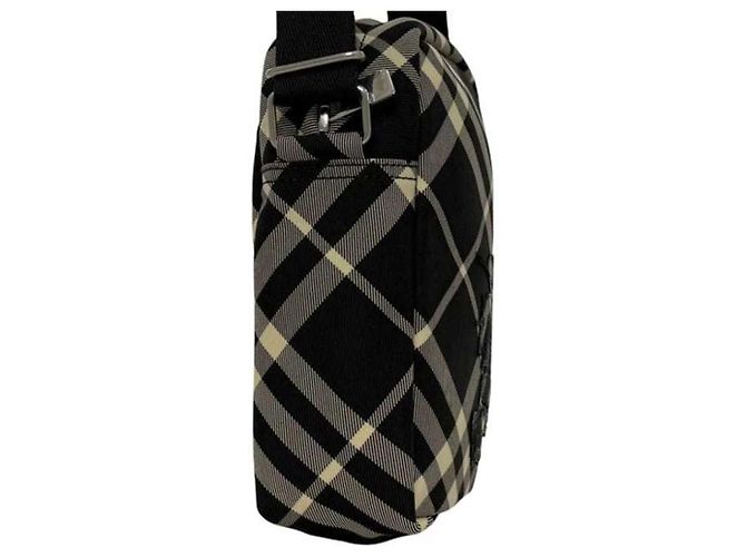 Borsa a spalla a quadri nera classica Burberry Nero - vista 5