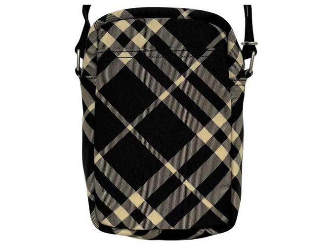 Borsa a spalla a quadri nera classica Burberry Nero - vista 6