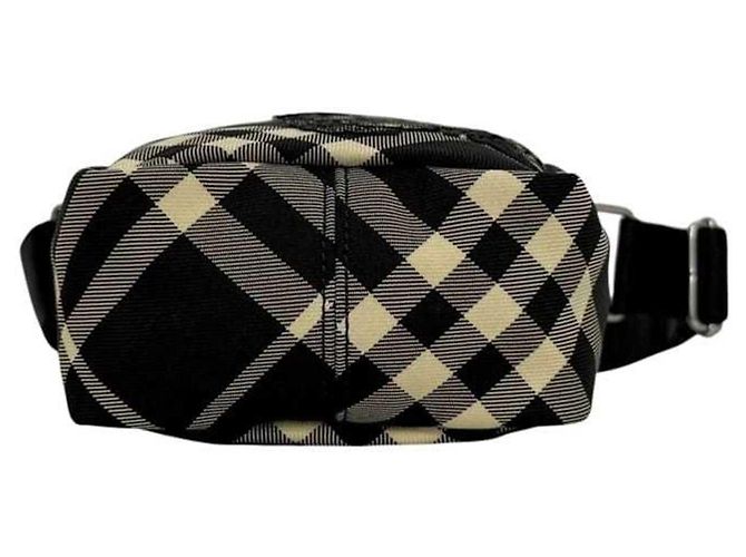Borsa a spalla a quadri nera classica Burberry Nero - vista 7