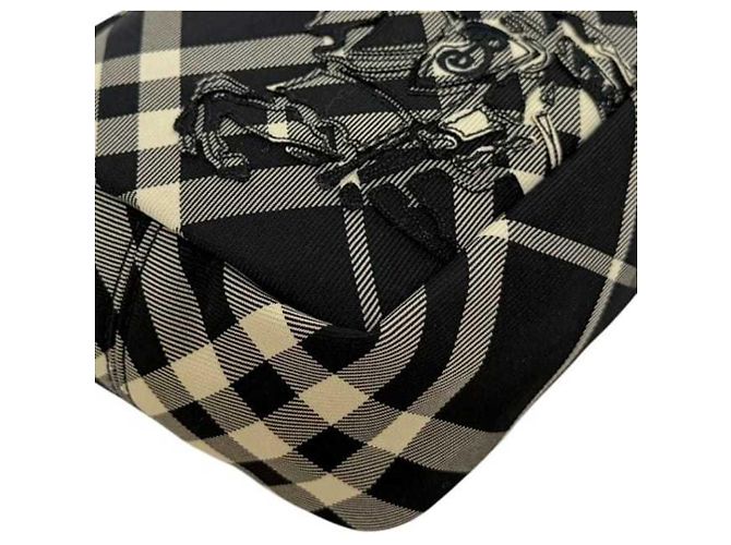 Borsa a spalla a quadri nera classica Burberry Nero - vista 9