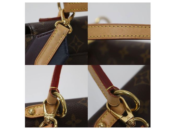 Bolso Louis Vuitton Monogram Cluny BB Castaño Burdeos Azul marino - vista 10