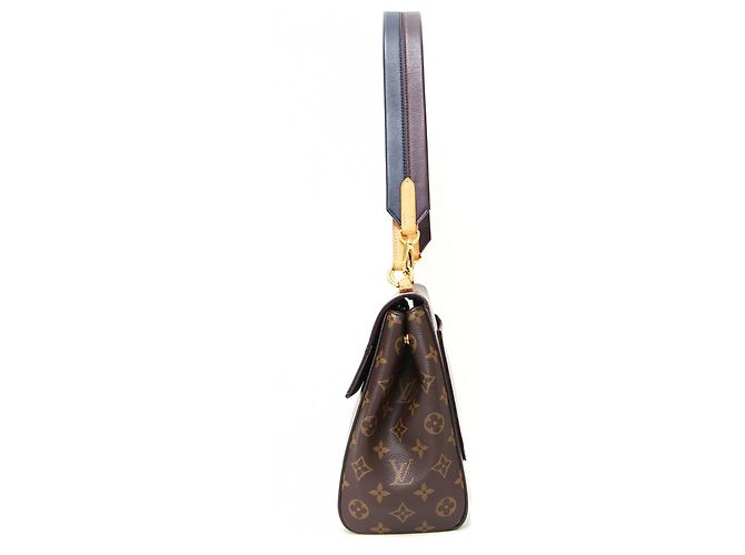 Bolso Louis Vuitton Monogram Cluny BB Castaño Burdeos Azul marino - vista 2