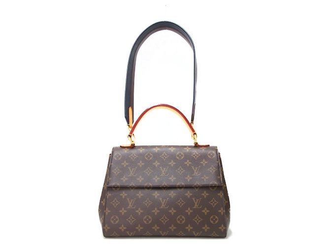 Bolso Louis Vuitton Monogram Cluny BB Castaño Burdeos Azul marino - vista 3