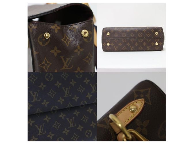 Bolso Louis Vuitton Monogram Cluny BB Castaño Burdeos Azul marino - vista 8