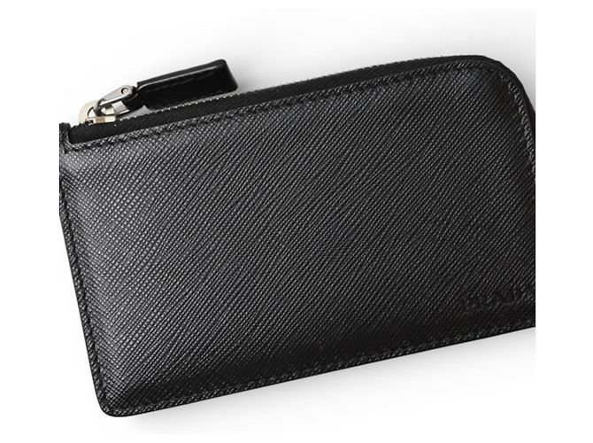 Monedero de cuero negro Prada - vista 3