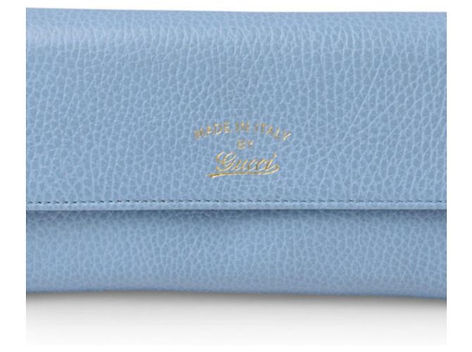 Gucci Swing Leder Bifold Langbörse in Blau - Ansicht 2