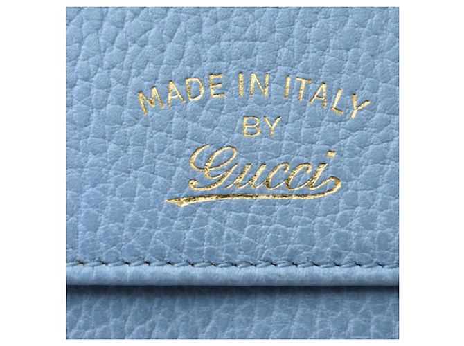 Gucci Swing Leder Bifold Langbörse in Blau - Ansicht 3