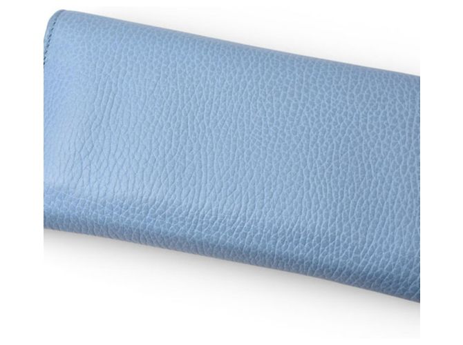 Gucci Swing Leder Bifold Langbörse in Blau - Ansicht 4