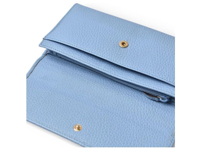 Gucci Swing Leder Bifold Langbörse in Blau - Ansicht 5