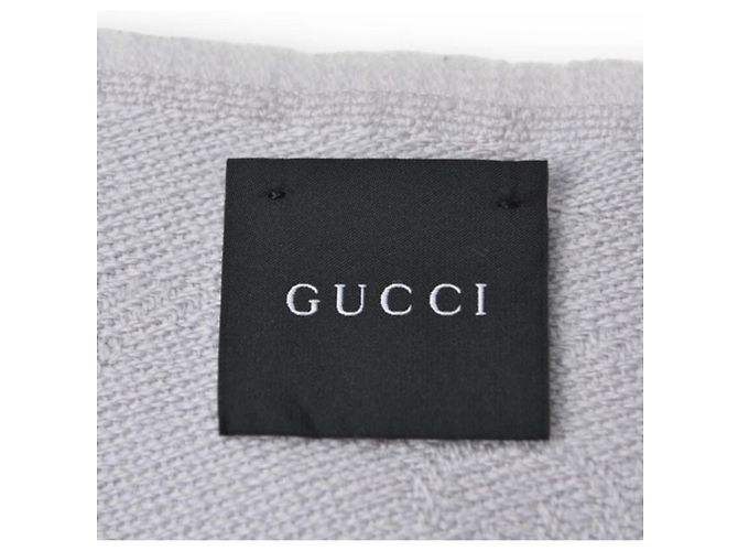 Gucci Wollschal in Hellgrau - Ansicht 4