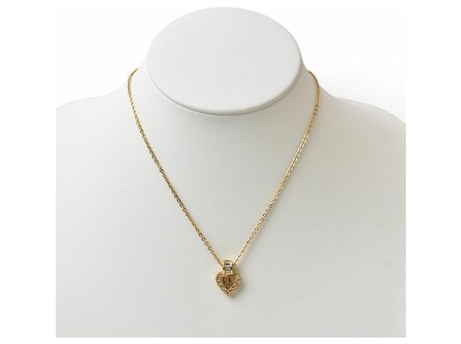 Collana Choker Placcata Oro Christian Dior D'oro - vista 7