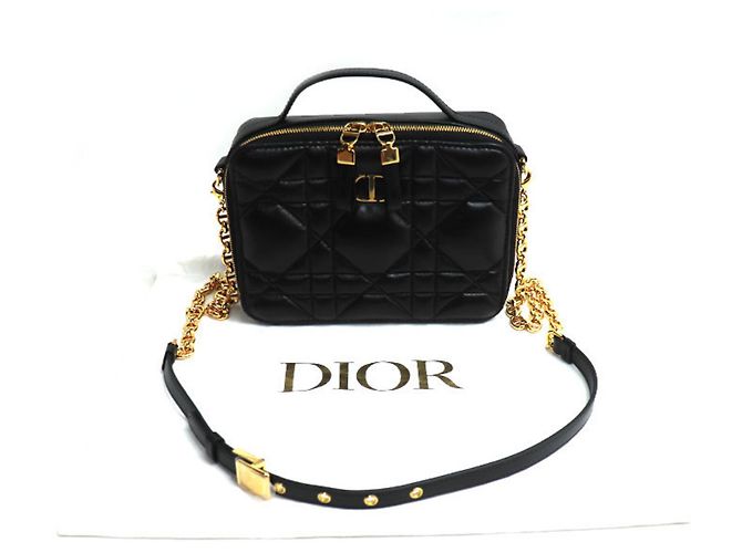 Borsa Dior Macrocannage Caro di Christian Dior Nero - vista 6