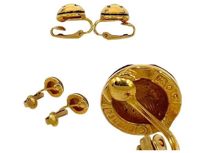 Orecchini a clip placcati in oro Chanel Coco Mark D'oro - vista 3