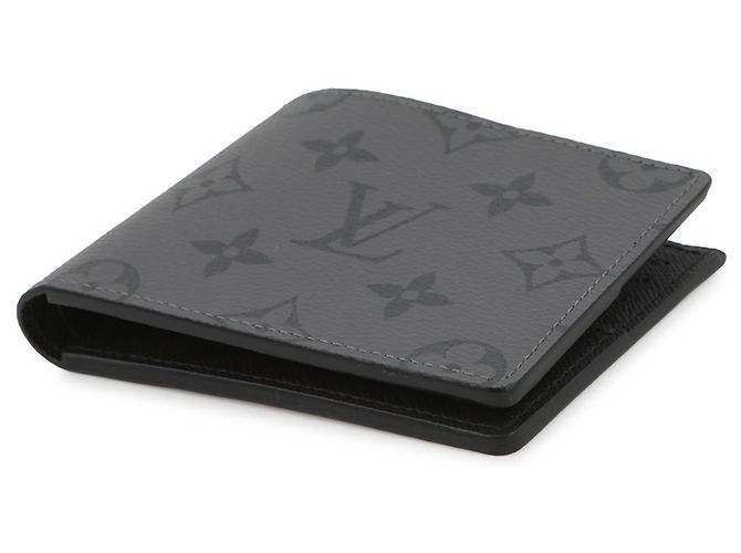 Slender Louis Vuitton Monogram Eclipse Bi-fold Wallet Black - view 2