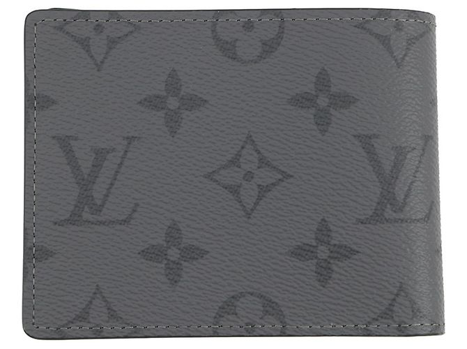 Slender Louis Vuitton Monogram Eclipse Bi-fold Wallet Black - view 3