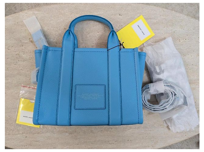 Marc Jacobs The Tote Bag Blau Grained Leder Medium - Ansicht 2