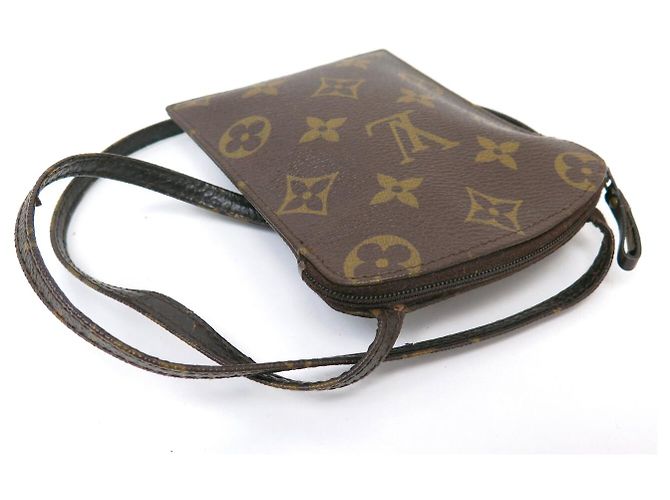 POCHETTE SEGRETA VINTAGE LOUIS VUITTON TOILE MONOGRAM PORTA MONETE PICCOLA Marrone - vista 4