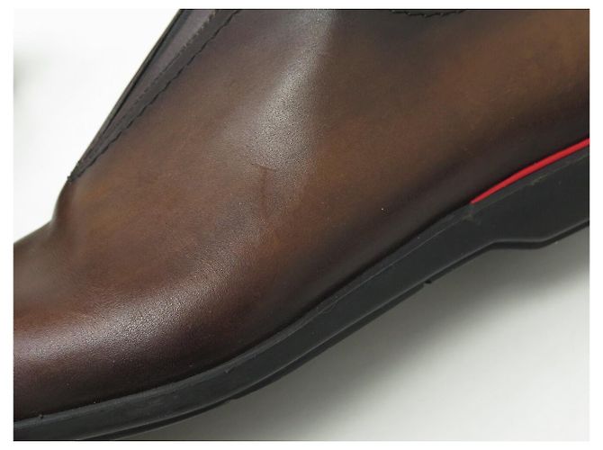 MOCASSINI BERLUTI X FERRARI S4513 6 40 CUOIO MARRONE - vista 16