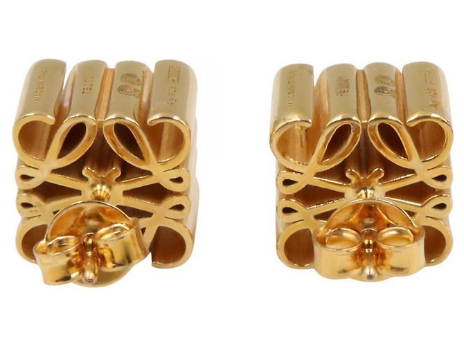 Brincos Loewe em prata 925 dourada - vista 2