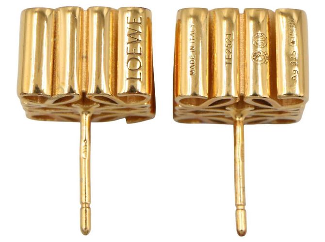 Brincos Loewe em prata 925 dourada - vista 5