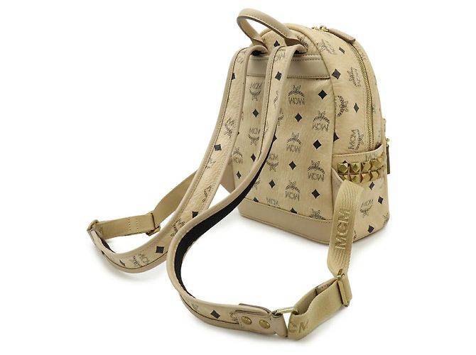 MCM Visetos beschichteter Canvas-Rucksack Braun Beige - Ansicht 2