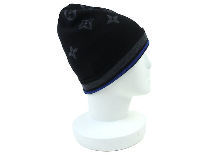 Beanie in lana Monogram Louis Vuitton Nero - vista 4