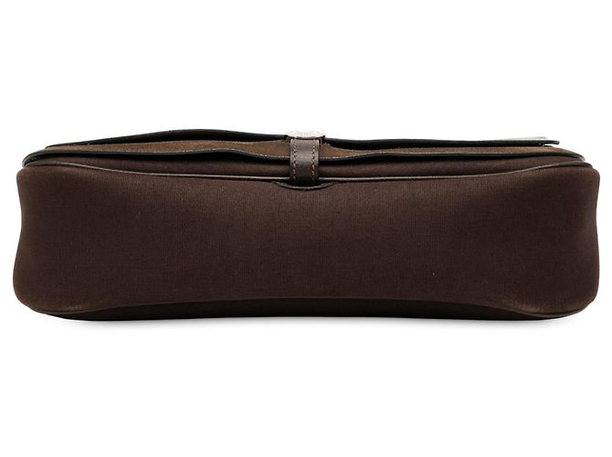 Borsa Colorado PM in Vache Liege e Tela Hermès Marrone - vista 3