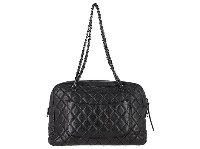 Chanel Medium Camera Case Shoulder Bag in Black Caviar Leather - view 3