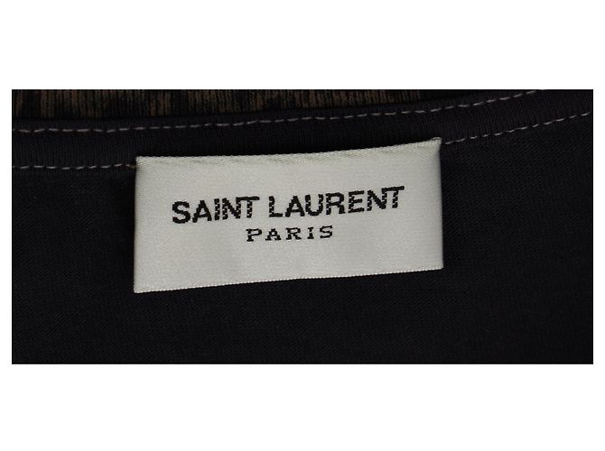 Camiseta de algodón marrón con estampado de leopardo ombré Saint Laurent Castaño - vista 4