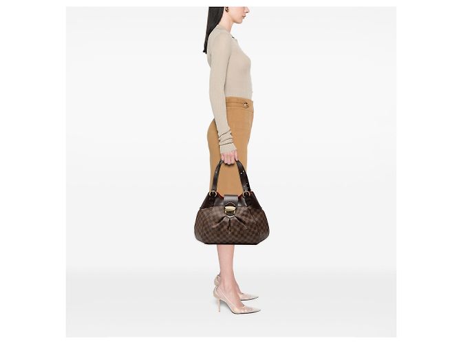 Louis Vuitton Damier Ébène Sistina GM Marrone - vista 7