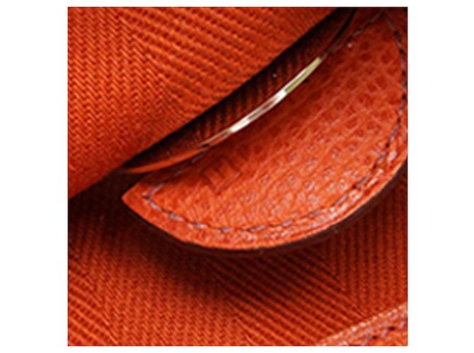 Borsa Colorado Mm in Vache Liege e Toile Hermès Arancione - vista 5