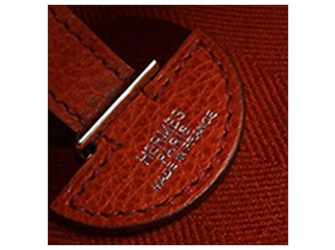 Borsa Colorado Mm in Vache Liege e Toile Hermès Arancione - vista 6