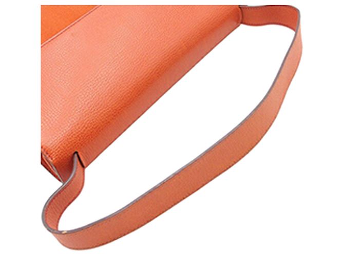 Borsa Colorado Mm in Vache Liege e Toile Hermès Arancione - vista 7