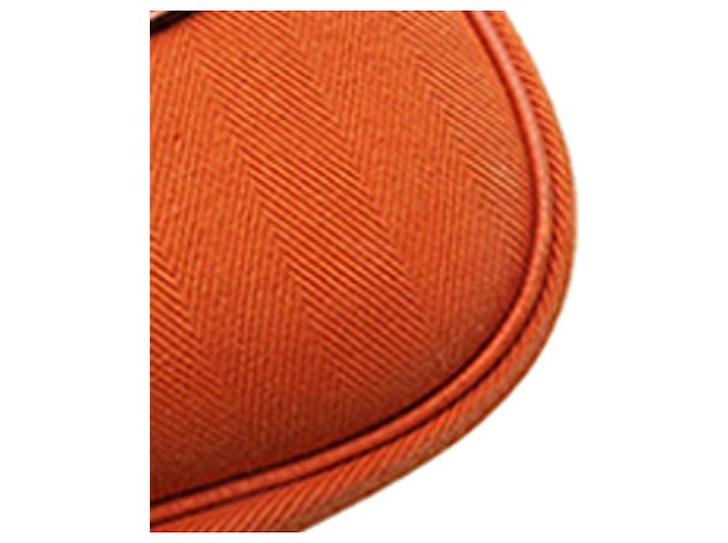 Borsa Colorado Mm in Vache Liege e Toile Hermès Arancione - vista 8