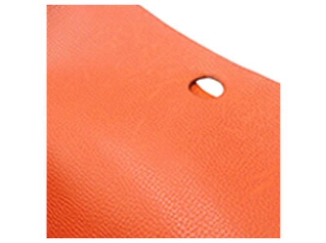 Borsa Colorado Mm in Vache Liege e Toile Hermès Arancione - vista 9