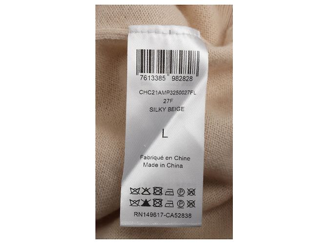 Maglione in cashmere beige con maniche a metà e volant Chloé Nero - vista 5