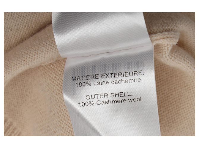 Maglione in cashmere beige con maniche a metà e volant Chloé Nero - vista 6