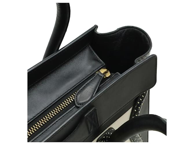 Céline Bolsa Celine Luggage Micro Shopper em couro de python Branco - vista 5